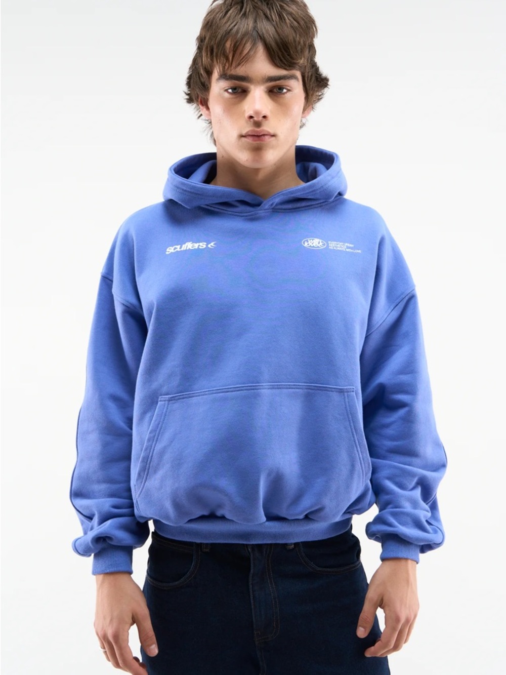 Scuffers With Love Sign Blue hoodie - Picture 3 of 3